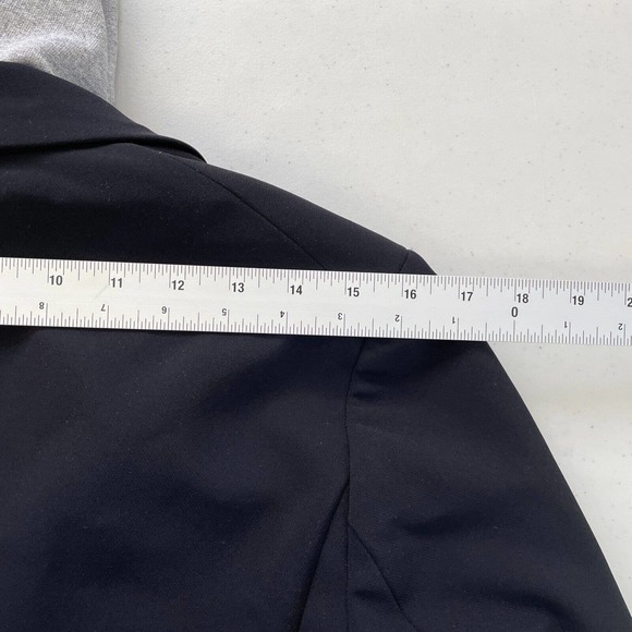 Veronica Beard Women's Size 6 Black Scuba Dickey Blazer with Gray Hooded Dickey - Picture 11 of 13